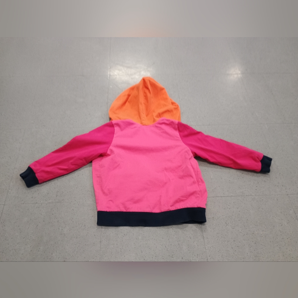 Hanna Andersson Multi Color Color Block Zip Up Hoodie Jacket Girl Kid Size 110 - Picture 4 of 14